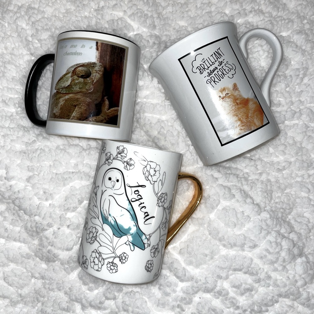 Animal mug trio